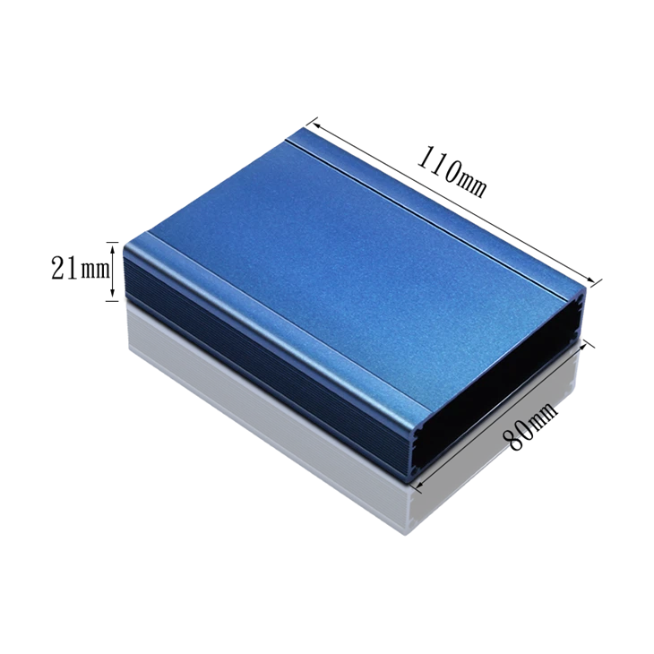 Eloxált extrudált alumínium elektronikus ház fekete PCB ház